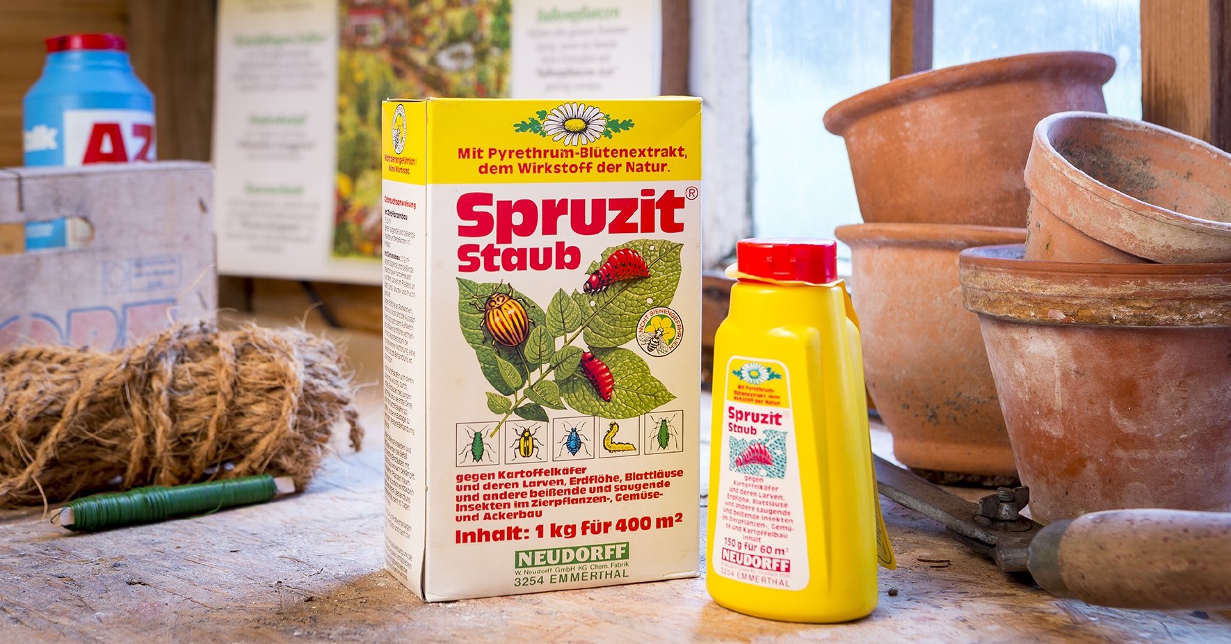 Produktet Spruzit Staub i sin tidligere emballasje